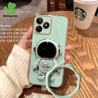 เคสโทรศัพท์สำหรับ Realme OPPO C55 C53 C35 C31 C30 C30S C21Y C25Y C21 C20เคสนิ่มเคลือบอิเล็คโทรเพลท C15 C11ฝาครอบโทรศัพท์ TPU C12และสายรัดข้อมือ