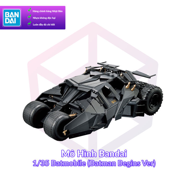 7-11/12 VOUCHER 8%]Mô Hình Bandai 1/35 Batmobile (Batman Begins Ver) - DC  Universe [MKB] 