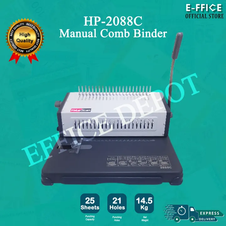 Effice Depot HP2088C COMB BINDING MACHINE / BINDER / MESIN BIND Lazada