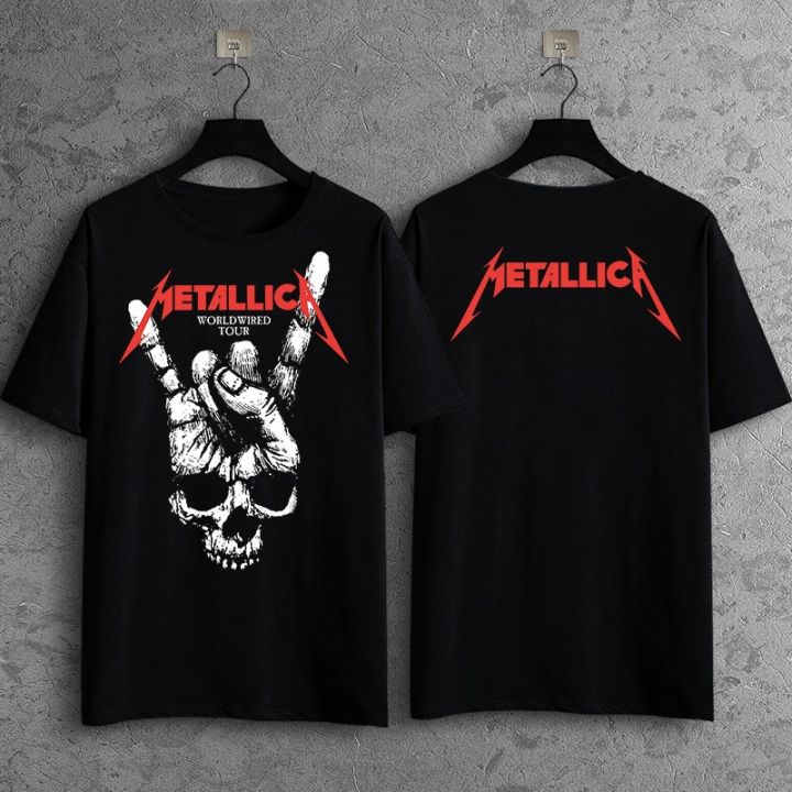 Metallica 25 Hot Rock Band Original tshirt for men women unisex High Quality Cotton Black White T Shirt S-3XL 2022 New Hip Hop Street Style Streetwear Graphics Printed Plain