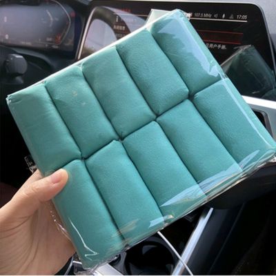 【CC】 10Pcs Car Detailing Suede Sponge Applicator Use With Blue Gray New Density Sponge Soft