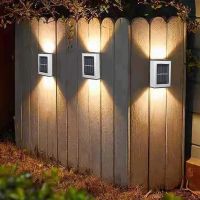 Porch Lights LED Solar Wall Lamp Outdoor Waterproof Up and Down Luminous Lighting Garden Decoration Stairs Fence Sunlight Lamp