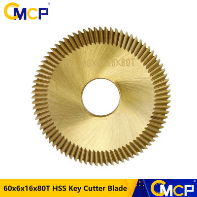 60X6X16X80T HSS Key Cutter Blade สำหรับเครื่องคัดลอกคีย์แนวนอนใบมีดตัดกุญแจ Circular Key Milling Cutter ช่างทำกุญแจเครื่องมือ