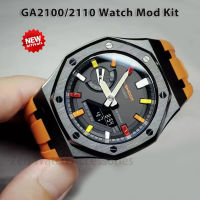 Gen 3 Mod Kit สำหรับ Casioak GA-2100/2110 Band Case Metal Bezel + สายยางสำหรับ GA-B2100 GA2100 Watchband นาฬิกาอุปกรณ์เสริม