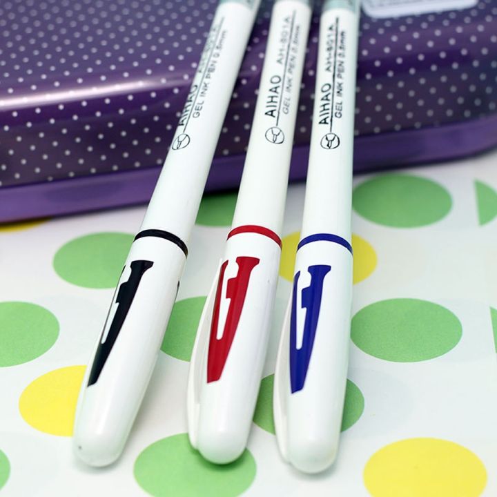 6pcs-lot-superior-quality-gel-pen-black-blue-amp-red-ink-0-5mm-very-good-writing-gel-ink-pens-office-amp-school-pen-supplies