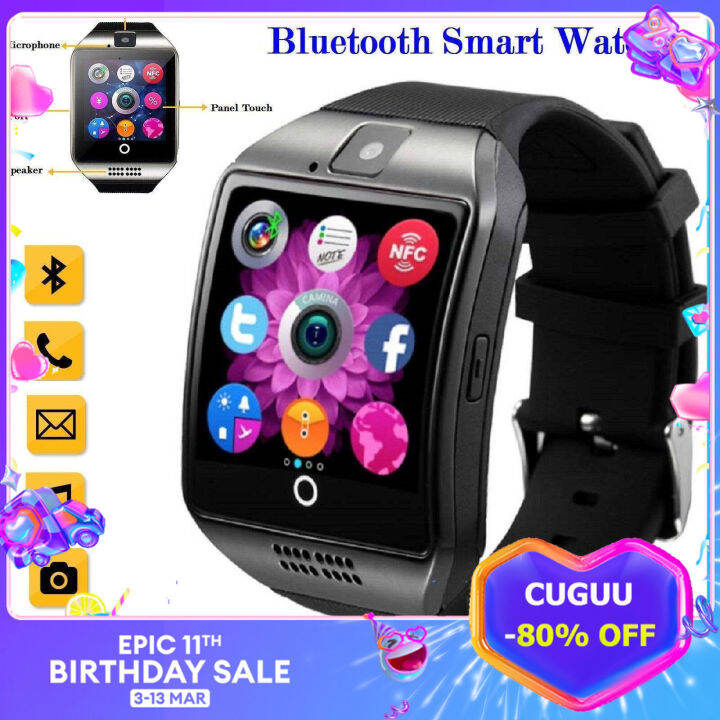 With Camera Bluetooth Smart Watch Q18 Waterproof Fitness Tracker