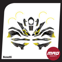 สติกเกอร์ ติดรถมอเตอร์ไซค์ เบเนลลี่ Benelli TNT135 สีเหลือง