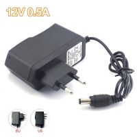 【popular】 kgqmss AC เป็น100-240V DC 12V 0.5A 500mA อะแดปเตอร์แปลงไฟของกล้องเครื่องชาร์จอุปกรณ์แถบไฟ LED อะแดปเตอร์ชาร์จสำหรับ5.5Mm X 2.1Mm J17