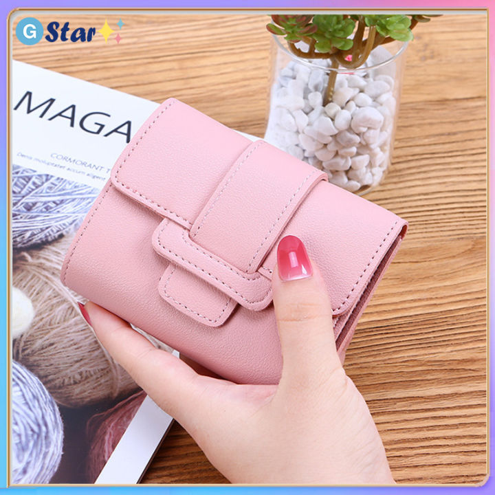 กระเป๋าสตางค์ธรรมดา-gstar-สำหรับผู้หญิงกระเป๋าแฟชั่นหรูหราหนัง-pu-แบบเกาหลีกระเป๋าสตางค์ผู้หญิงกระเป๋าสตางค์น่ารักใส่เหรียญ