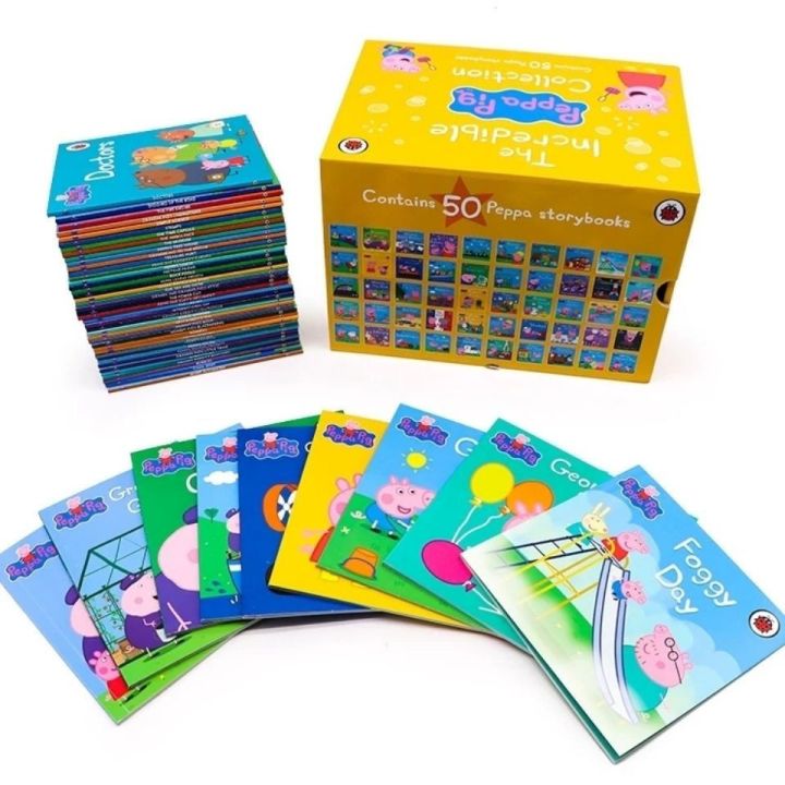 box-set-peppa-pig-ชุดหนังสืออ่านภาษาอังกฤษ-peppa-story-books-50เล่ม-serie-2-กล่องเหลือง