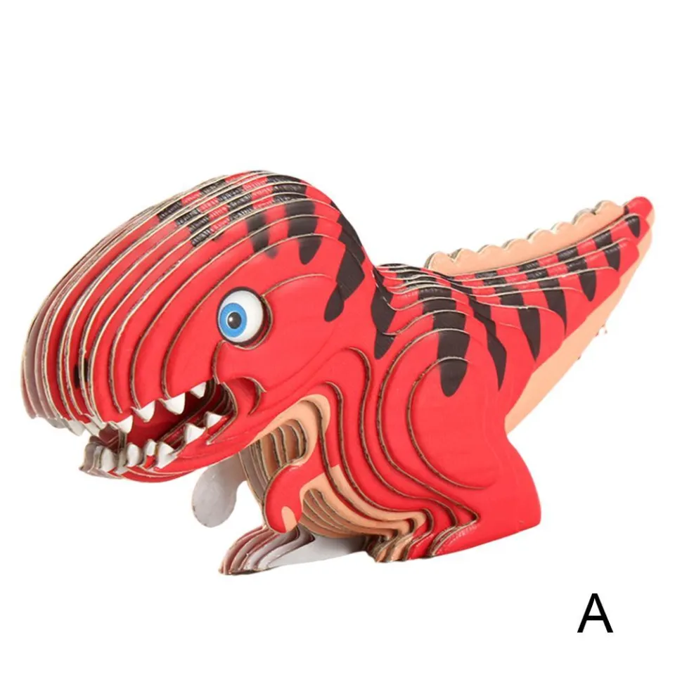 Cartoon Dinosaur 3D Wooden Puzzle - Les Jeux Montessori