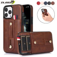 【Enjoy electronic】 Leather Case For iPhone 14 13 12 Mini 11 Pro XS Max XR X 8 7 6 6S Plus SE 2020 2022 Stand Holder Wallet Card Slots Phone Cover