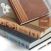 A4 Hard Cloth Simple Retro Hardcover Sketch Book Student Writing Color Lead Drawing Thickened Blank Paper Notebook Stationery Note Books Pads