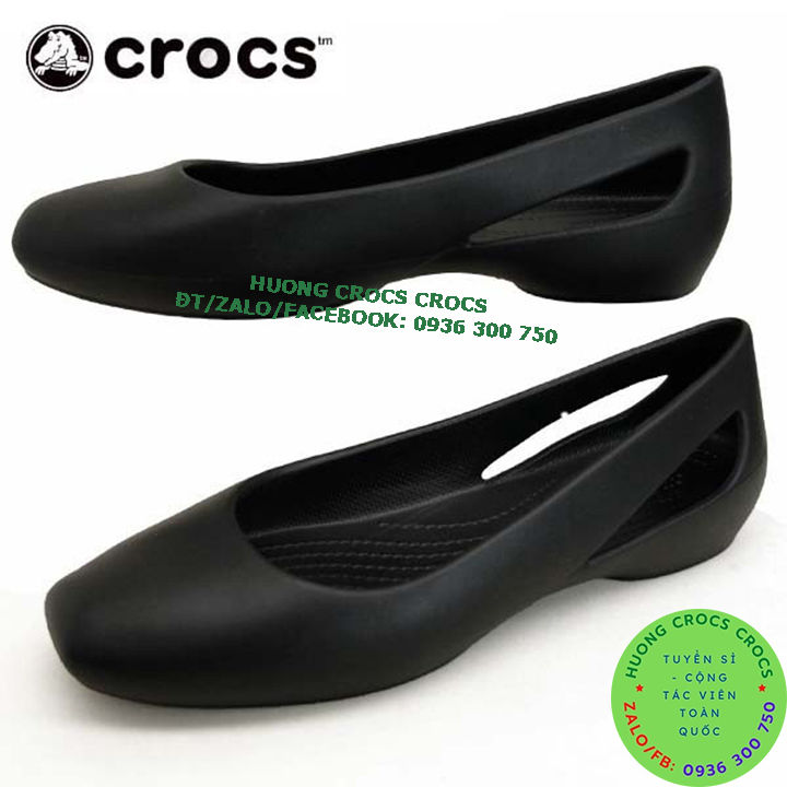 GIÀY NHỰA ĐI MƯA CROCS LAURA SLOANE CHO NỮ MÀU ĐEN 