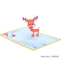 Christmas 3D Greeting Cards Christmas Cards 3D Pop up Reindeer Holiday Greeting Cards Christmas Tree Snowman Santa Claus