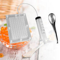 Caviar Colanders Strainers Acrylic 96-hole Food Filter Box With Spoon