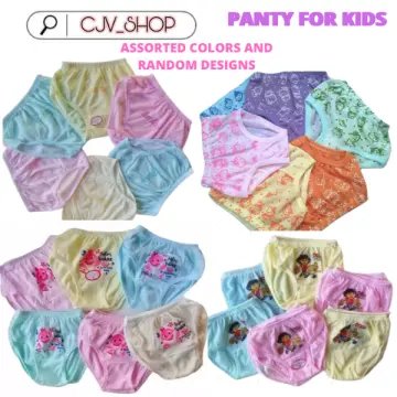 Assorted design) Plain underwear ladies panty 12/6pcs random color