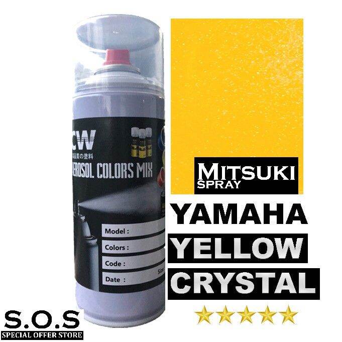 2K Paint Yamaha 125ZR Crystal Yellow Y15112 CW Aikka Aerosol Spray