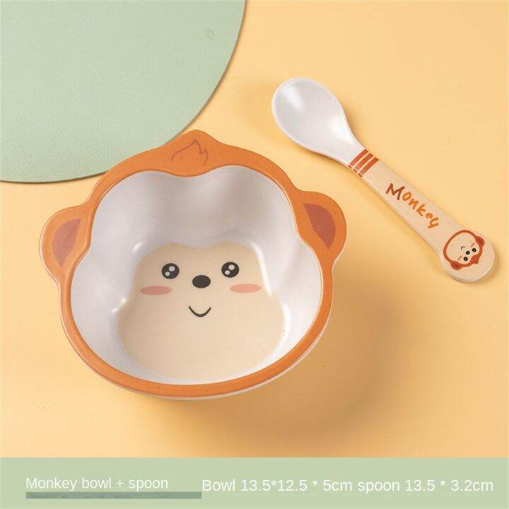 1set-baby-bowl-spoon-aby-feeding-dishes-childrens-dishes-bamboo-fiber-tableware-cartoon-food-plate-spoon-kitchen-tableware