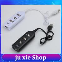 JuXie store 4 Port USB 2.0 Hub with Cable High Speed Universal USB Hub Mini Hub Socket Pattern Splitter Cable Adapter for Laptop PC