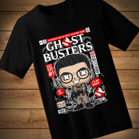 #049 เสื้อยืดลายการ์ตูน GHOST BUSTERS เสื้อยืดสีดำ เสื้อใส่เล่น เสื้อยืด เสื้อคอกลม ใส่สบาย เสื้อสกรีน เสื้อสั่งทำ เสื้อยืดแขนสั้น เสื้อเท่