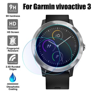 Premium 2.5D 9H Curved Tempered Glass Protective Films Clear Screen Protectors for Garmin Vivoactive 3 Smart Watch Replacement Parts