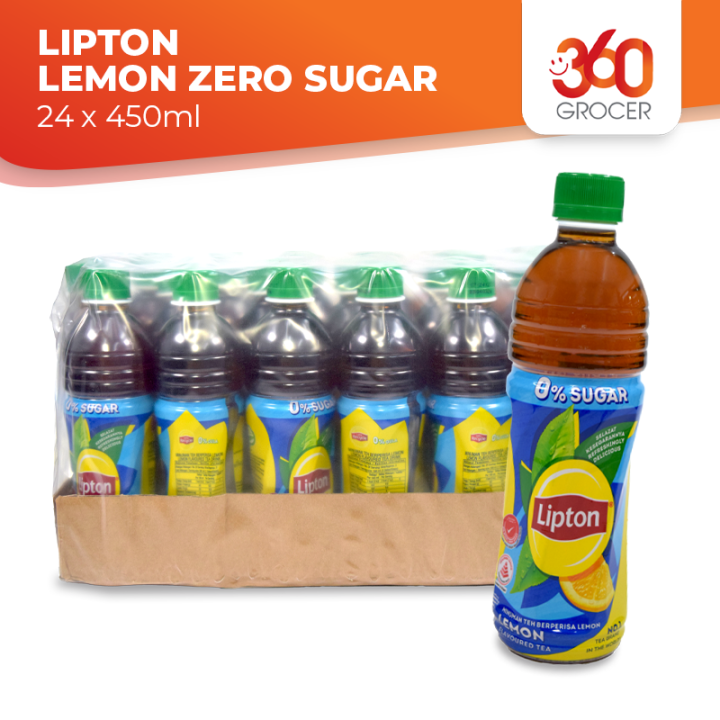 LIPTON LEMON ZERO SUGAR - 24 x 450ML | Lazada