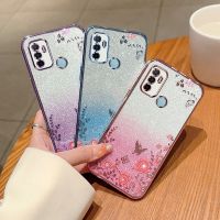 เคสป้องกันรวมทุกอย่างสวนลับด้วยไฟฟ้าผงชิมเมอร์2020 A32สำหรับ OPPO