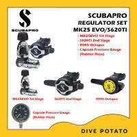 (ผ่อน0%) SCUBAPRO MK25EVO/S620Ti Regulator Set with Octopus and SPG