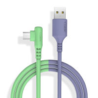 Suhach 5A ซิลิโคนเหลว 90 องศาสายไมโคร USB ชาร์จเร็วสายชาร์จ USB สำหรับ Samsung Xiaomi สายเคเบิลข้อมูล Usb Micro USB-Toutou Store