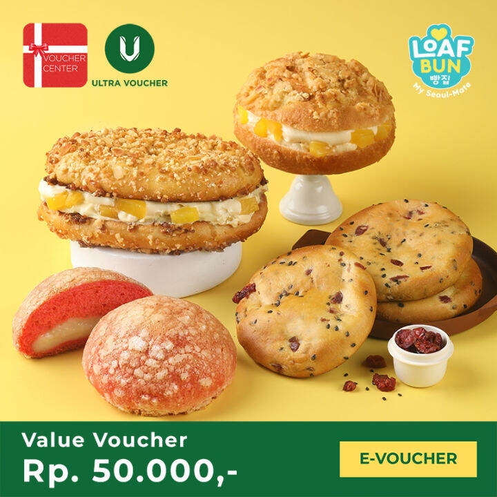 Voucher digital Loaf Bun Rp. 50.000 Voucher Value Lazada Indonesia
