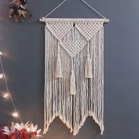 คู่มือทอ Macrame Tapestries บ้านตกแต่งผ้าฝ้ายเชือกที่ตกแต่งผนังแบบแขวน