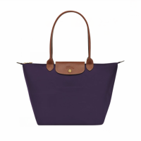 Longchamp Lกระเป๋าถือกระเป๋าสุภาพสตรียาวของฝรั่งเศสกระเป๋าถือกระเป๋าทรงเกี๊ยวกันน้ำ70th ครบรอบปีที่คลาสสิกการเย็บปักถักร้อยพับไนลอนน้ำห