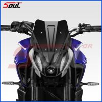 Motorcycle Black Windshield Visor Sport Windscreen Fits For YAMAHA MT-07 21-22 MT07 2021 2022 FZ07 FZ-07