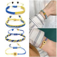 Ukrainian Charm Yellow Blue Ukraine Bracelets For Women Men Handmade Flag Color Woven String Bracelet New Design Couple Jewelry Charms and Charm Brace