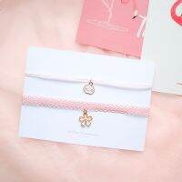 [COD] and Korean super fairy girl powder cloud flower pendant collar choker necklace short collarbone chain