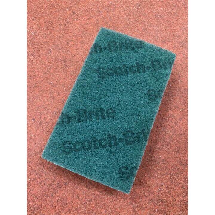 (ราคาต่อ 1 ชิ้น) 3M Scotch-Brite® Scrub Sponge แผ่นใย+ฟองน้ำทำความสะอาด ...