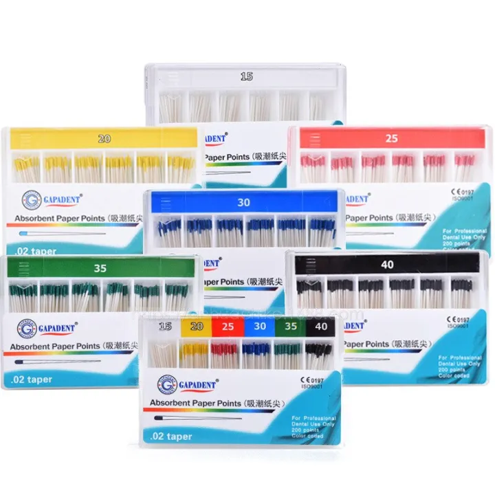 200Pcs/Pack 02/04/06 Taper Dental Absorbent Paper Points Root
