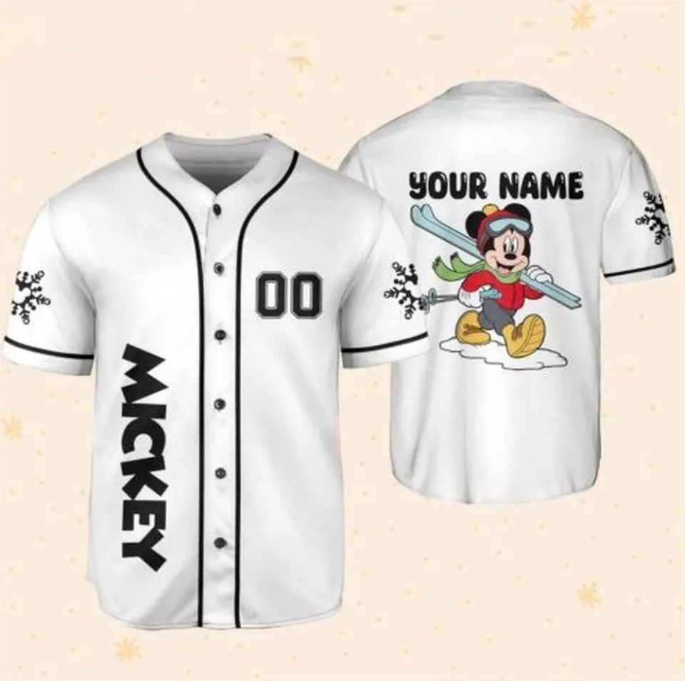 Mickey Mouse Disney Custom Baseball Jerseys For Men And Women