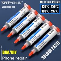 ✿◈☫ 30g/50g Low Temperature Lead-free Syringe smd Solder Paste Flux For Soldering Led Sn42Bi58 138℃ SMD Repair Welding paste