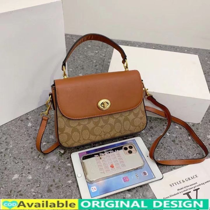 Authentic】2023 New Coach Sling Bag for Women on Sale Original Korean  Fashion Letter Print Shoulder Bag Summer Outdoor Casual Cross Body Bag PU  Leather Tote Bag Phone Bag Cosmetic Bag Coach Color