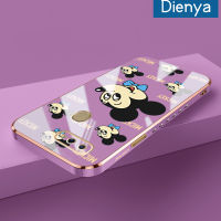 เคส Dienya สำหรับ OPPO เคส A12 A11k A5s A7 A12s การ์ตูนมีความสุขมิกกี้ใหม่กรอบสี่เหลี่ยมพื้นผิวชุบซิลิก้าเจลเคสมือถือกันกระแทกทั้งหมดรวมเลนส์กล้องถ่ายรูปฝาครอบป้องกัน