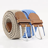 Elastic ided Canvas Belt Fashion Male and Female Pin Buckle Versatile Student Children Belt with Buckle 107cm 29 to 31 Inches