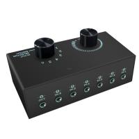 6 in 1 out 3.5mm Stereo Switcher เครื่องขยายเสียงสเตอริโอ 3.5 มม. ดี