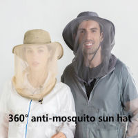 Sun UV Protection Shade Outdoor Fishing Cap Wide Brim Man Breathable Mesh Hat Neck Head Cover Anti Mosquito Insect Visor Hat