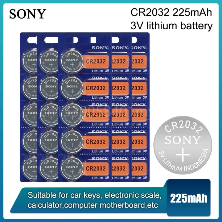 SONY Original CR2032 DL2032 ECR2032 BR2032 2032 CR 2032 3V Lithium