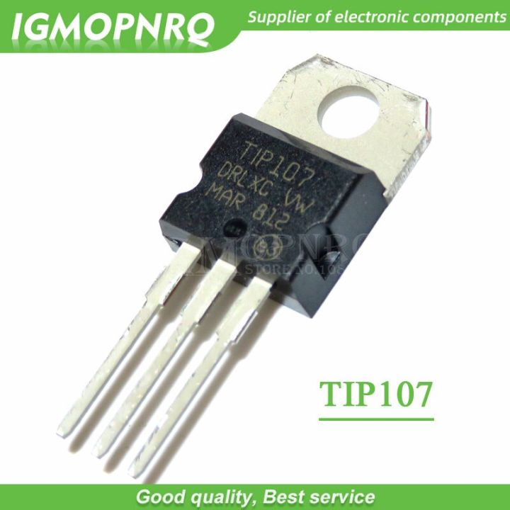 10PCS TIP107 TO 220 Darlington Transistor 100V 8A 80W New Original Free Shipping