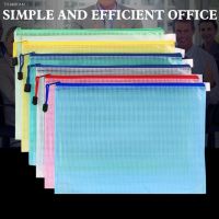 ❐✶☋ A4 Grid Transparent Document Organizer PVC Zipper Stationery School Handle Paper Pouch File Organizer A3/A4/A5/A6 Document Bag