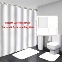 【CW】☢❡✈  Your Own Pictures  Custom Photos Shower Curtain Anti-slip Set Toilet Rugs Carpets