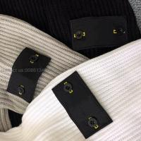 2021 Autumn island Male Loose stong High Collar Sweater Men Casual Logo Sleeve Couple Turneck Sweater